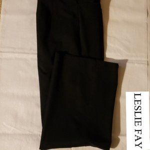 Leslie Fay Separates Stretch Knit Career Pant 37×30" Black No Size Tags